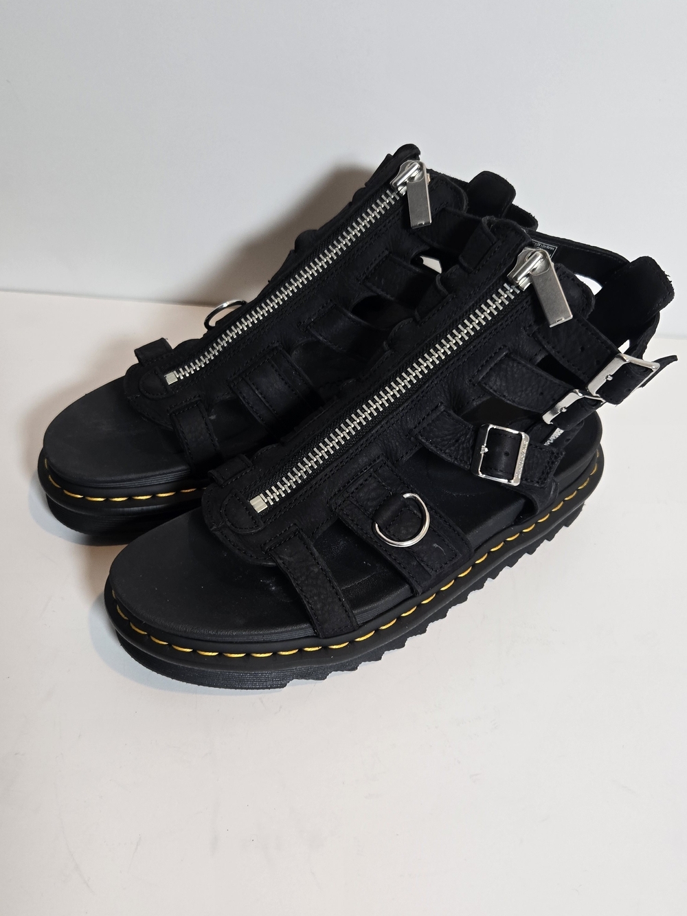Dr. Martens Black Olson Zipper Gladiator Chunky
